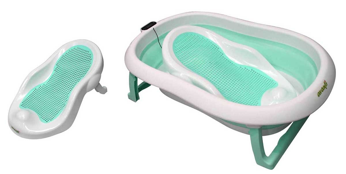 Premium Baby Company - Bañera plegable para bebés Avanti Water, con  termómetro y posiciones de reclinado