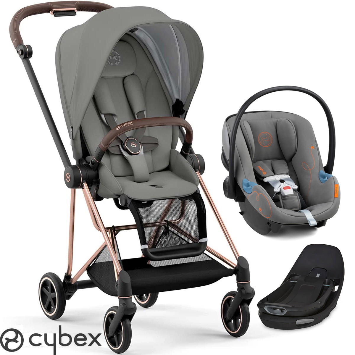 COCHECITO CYBEX MIOS CON BUTAQUITA ATON G SWIVEL