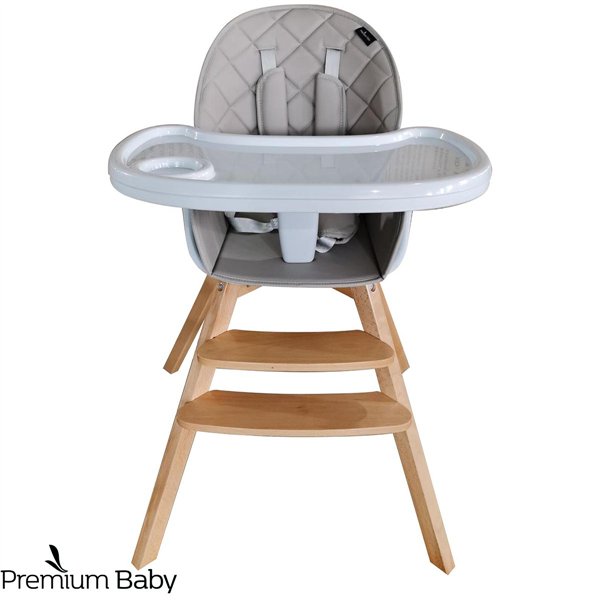 SILLA DE COMER 2 EN 1 PREMIUM BABY WOOD FIX