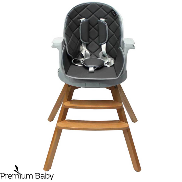 SILLA DE COMER 3 EN 1 PREMIUM BABY WOOD 360º