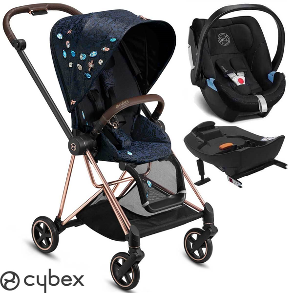 COCHECITO CYBEX MIOS JEWELS CON BUTAQUITA ATON S5 FIX