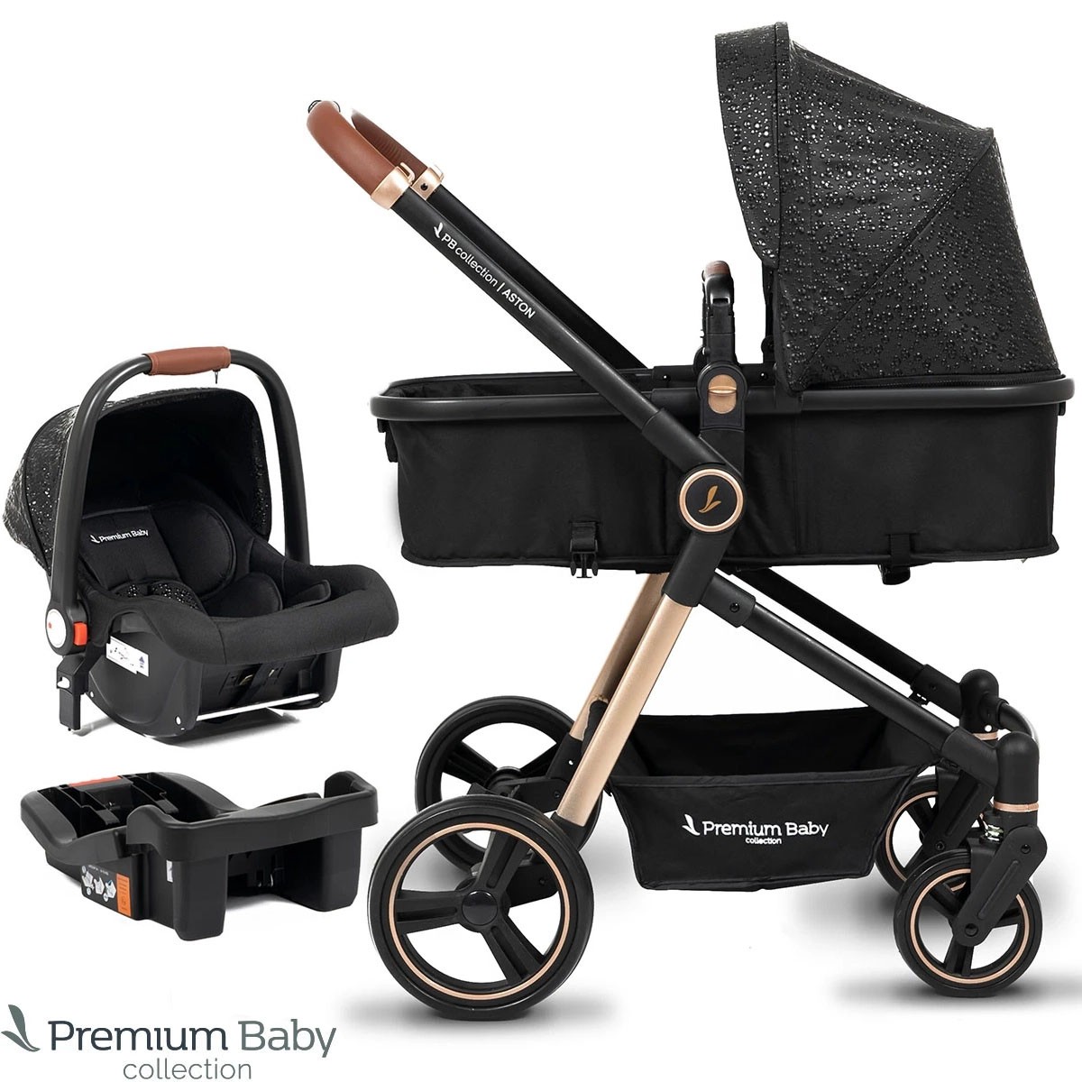 Premium Baby Company - Cochecito Premium Baby Collection Aston 3 en 1 color  Black Zig Zag