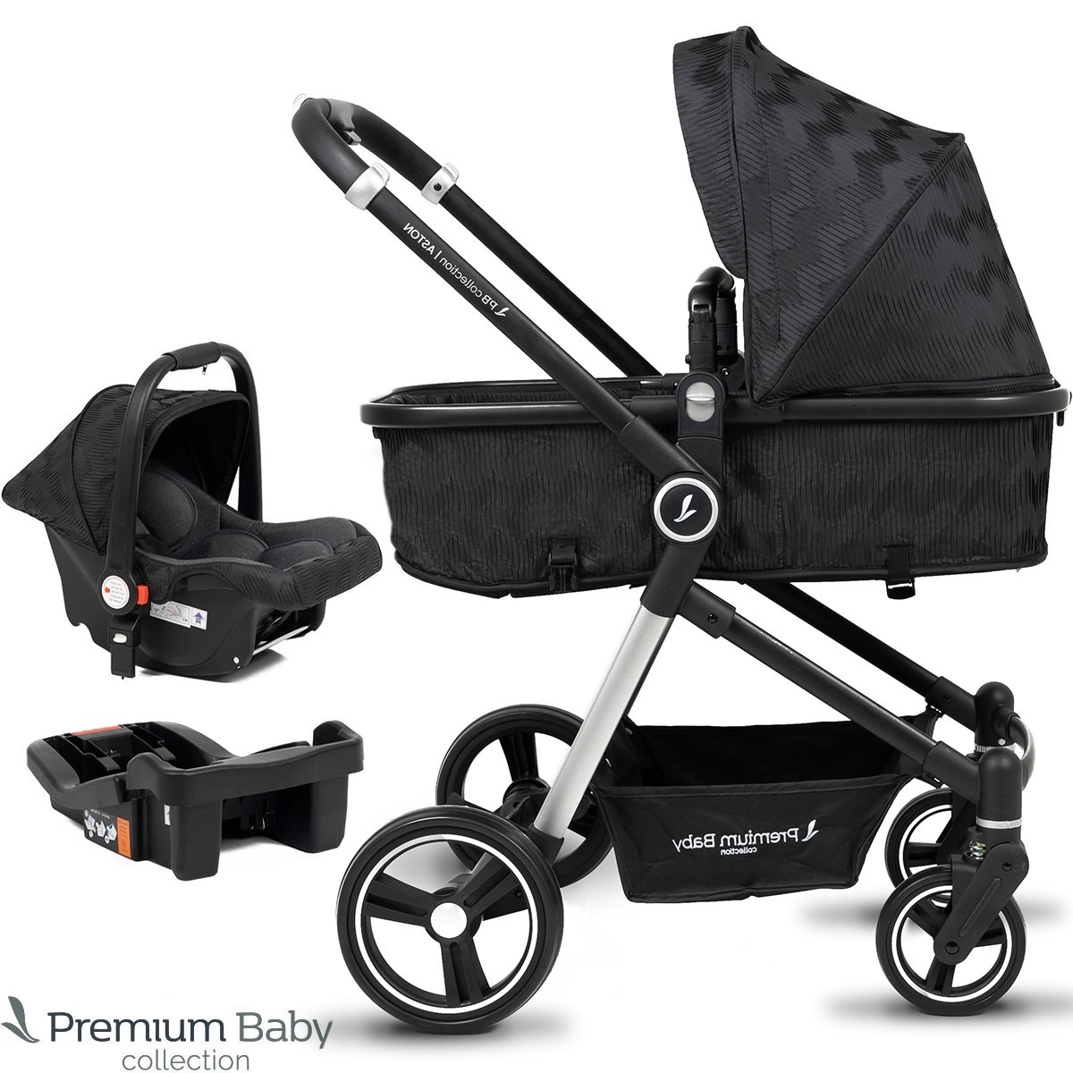 Premium Baby Company - Cochecito Premium Baby Collection Aston 3 en 1 color  Black Bubbles
